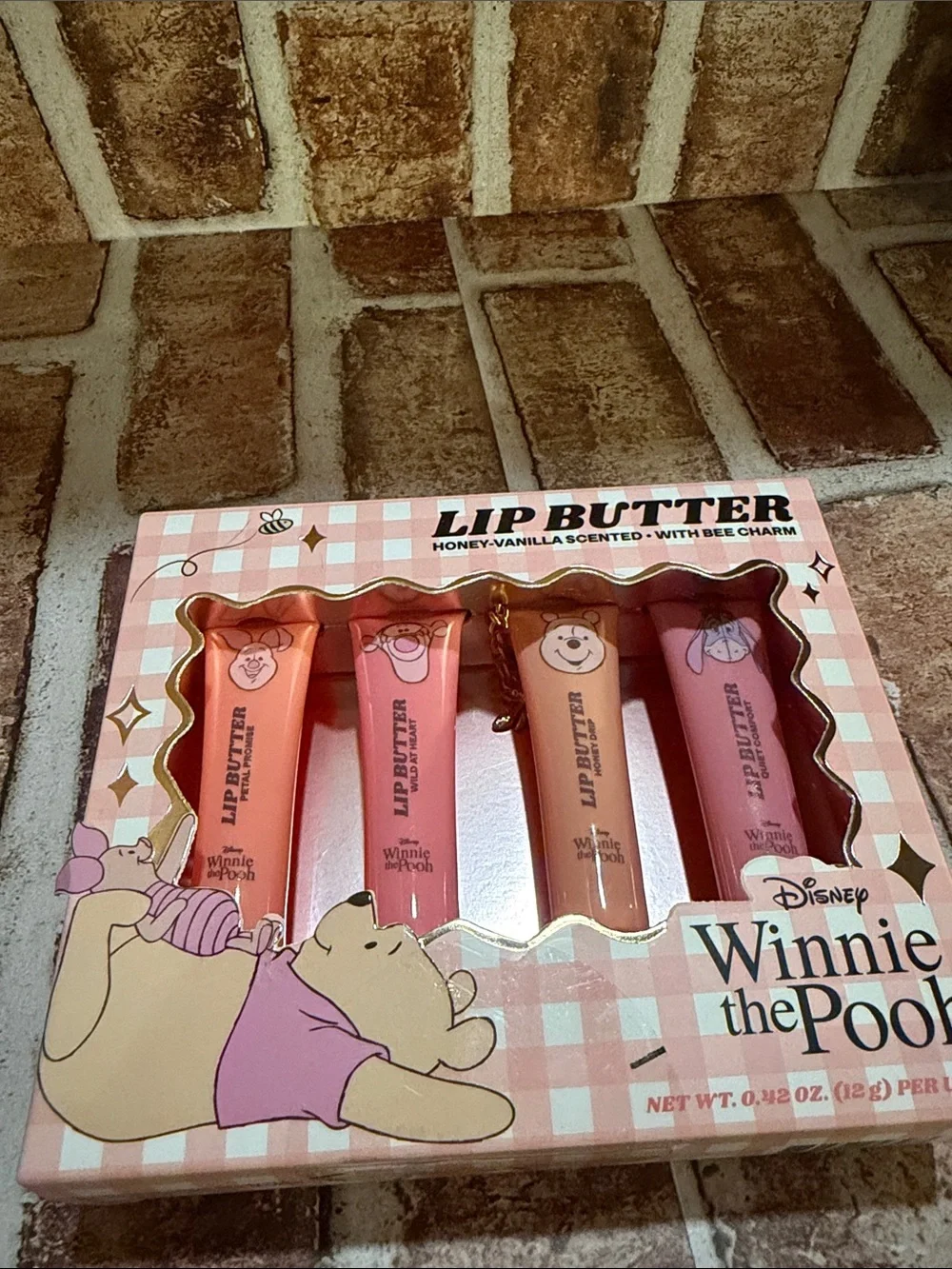 Disney Winnie the Pooh Lip Butter Set - Pink and Gold